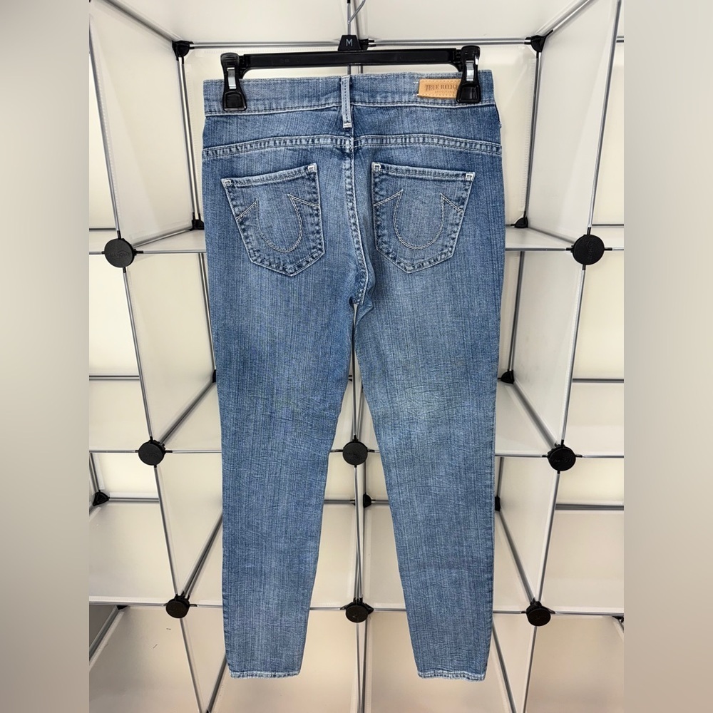 True Religion Women's Chrissy Ankle Skinny Jeans Size 25 Medium Wash - Picture 3 of 7